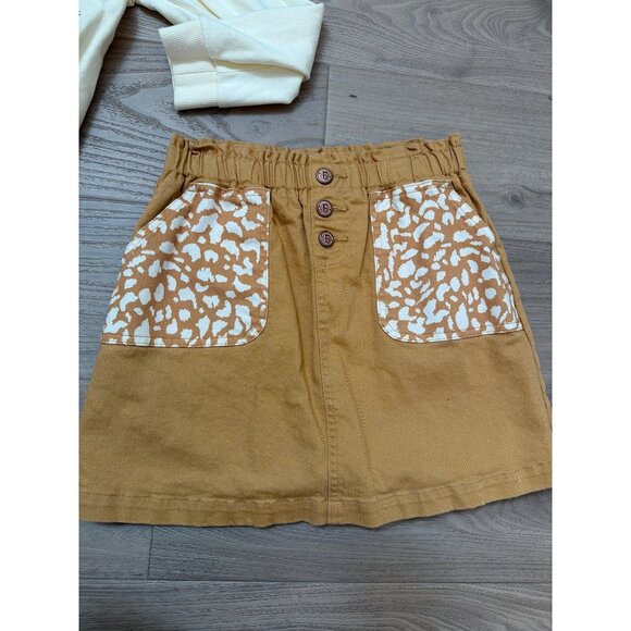 Finding Foxtale Girls 2-Piece Animal Print Shirt & Skirt Set Size 12 Cotton Blen - Picture 3 of 6